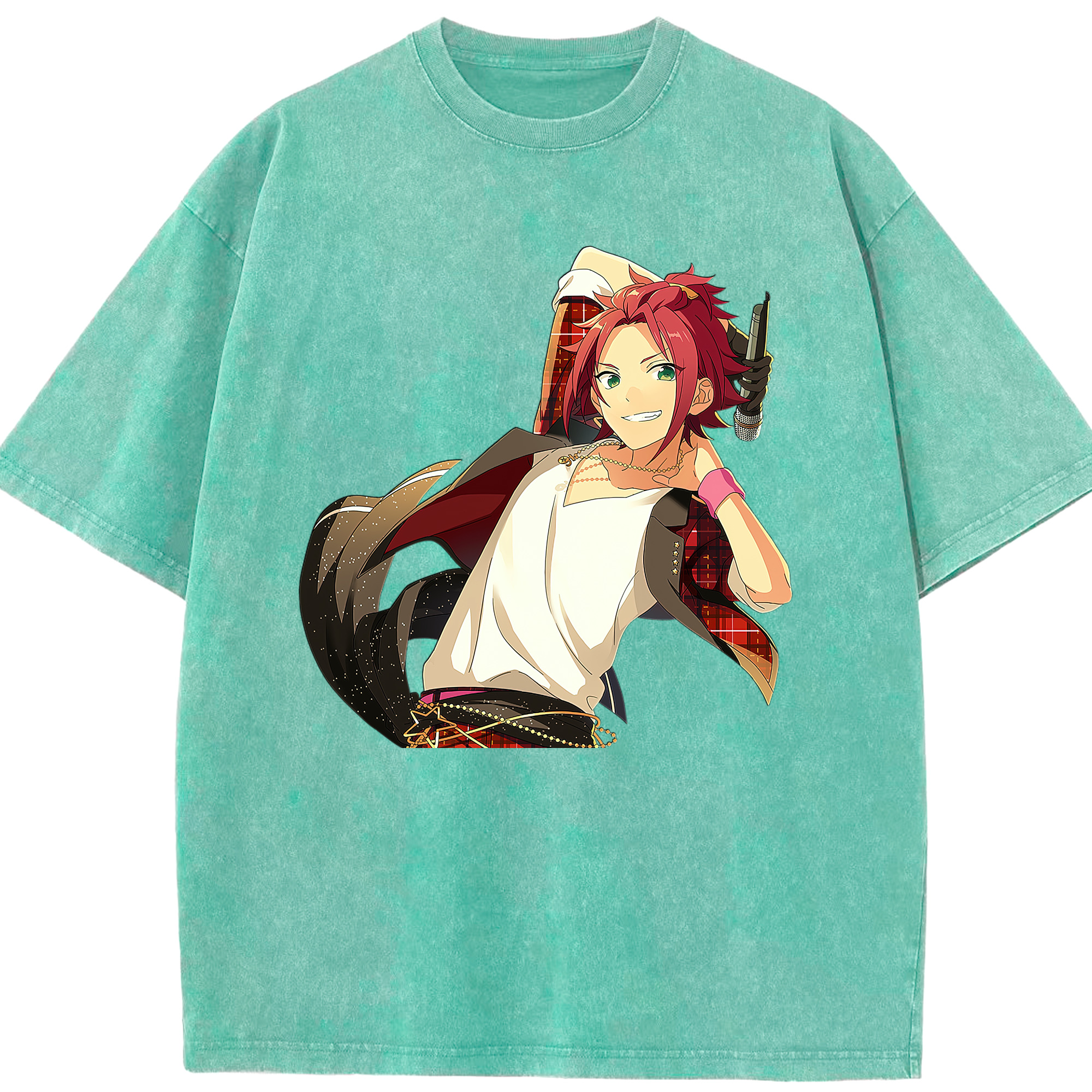 （画像用） あんさんぶるスターズ! Ensemble Stars 綿100% ヴィンテージ風 半袖Tシャツ（フロントプリント）